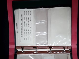 ALBUM CLASIFICADOR MONEDAS MARCA PRONUMAS+12 HOJAS