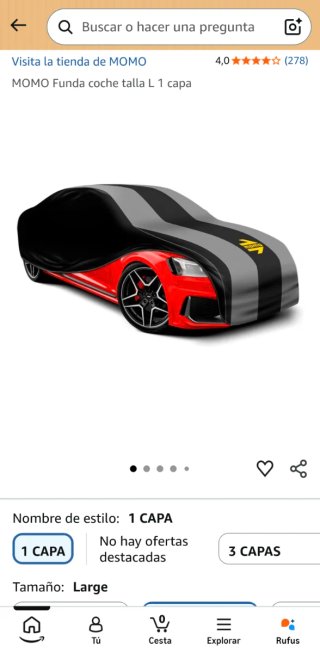Funda para coche MOMO.