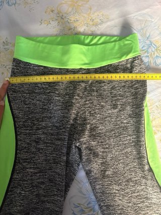 Leggings Deportivos Mujer Gris y Verde