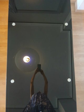 Mesa comedor extensible cristal negro