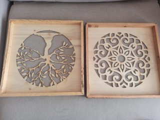 Set 2 Cuadros Decorativos Madera