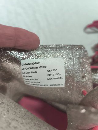 Botas PVC niña purpurina. Importadas