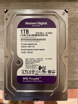 NAS con Disco Duro Western Digital 1TB WD Purple