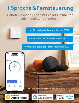 Meross Termostato WiFi Caldera HomeKit Alexa
