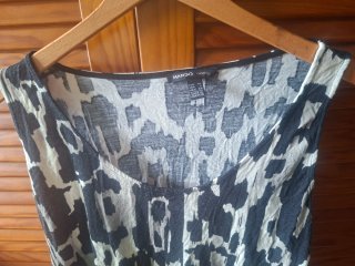 Camiseta Mango Verano Sin Mangas Estampada T. XL