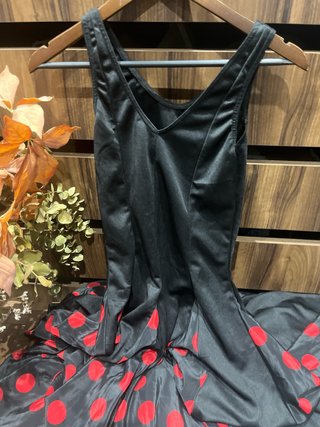 Traje Flamenca Talla M Lunares Rojos