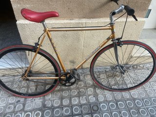 Bicicleta Fixie Dorada Bobet vintage