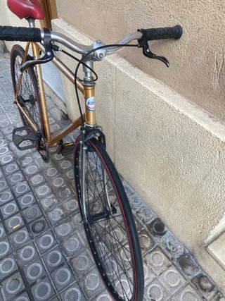 Bicicleta Fixie Dorada Bobet vintage