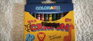 Caixa de Lápis de Cera Colorarte - 12 Cores - Nova
