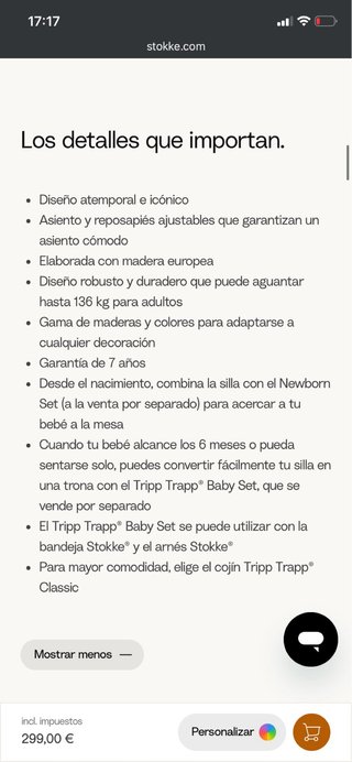 Trona Stokke Tripp Trapp madera
