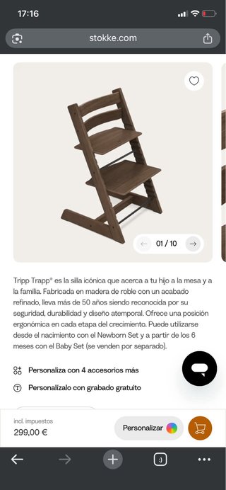 Trona Stokke Tripp Trapp madera
