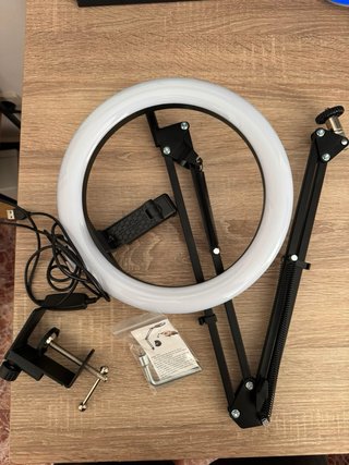 Aro de luz LED con trípode ajustable
