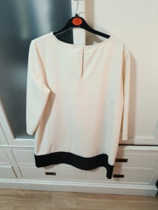 Vestido Zara blanco y negro