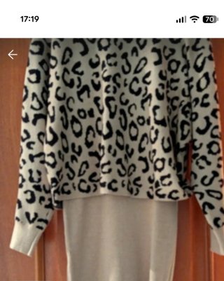Conjunto estampado leopardo y beige