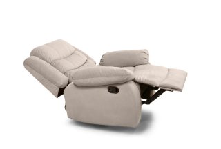 Sofá individual beige tela