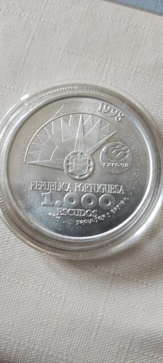 3 Monedas Portugal 1000 Escudos 1998-2000