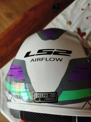 Casco Moto LS2 Blanco/Morado