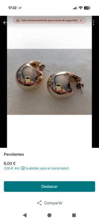 Pendientes dorados