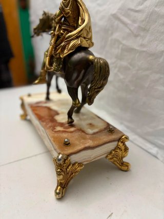 Figura Bronce Jinete  Caballo Grande 13k Arte deco