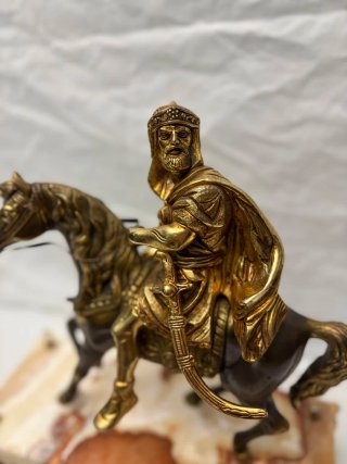Figura Bronce Jinete  Caballo Grande 13k Arte deco