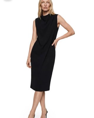 Vestido Negro Koton sin mangas Talla 34