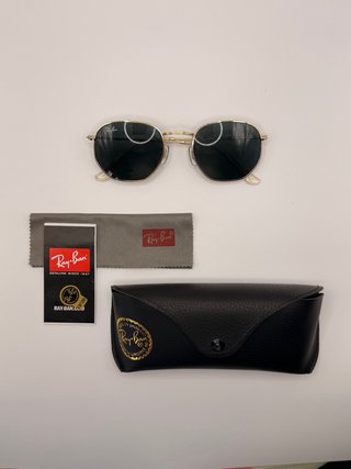Ray-Ban Hexagonal Doradas Cristal Verde Oscuro