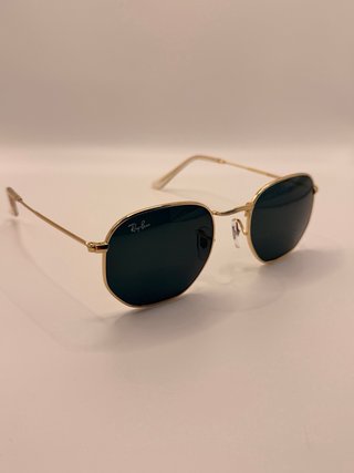 Ray-Ban Hexagonal Doradas Cristal Verde Oscuro