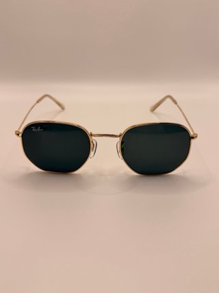 Ray-Ban Hexagonal Doradas Cristal Verde Oscuro