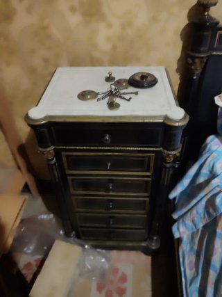 Cama, armario silla y Cómoda Napoleón III auténtic