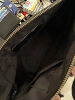 Borsello Michael Kors monogram nero/grigio