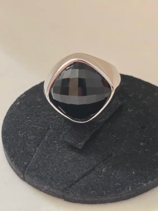 Anillo Plata 925 con Piedra Negra