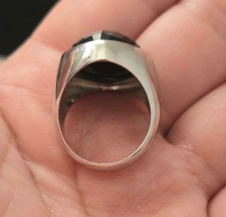Anillo Plata 925 con Piedra Negra