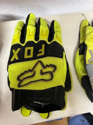 Guantes Fox Motocross Enduro Negro Amarillo T-XXL