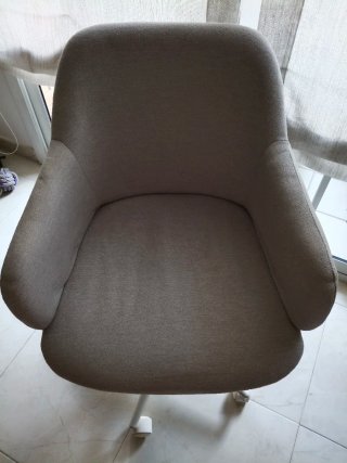Silla giratoria de tela GRIS CLARO