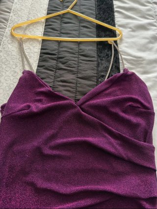 Vestido Roxo Brilhante
