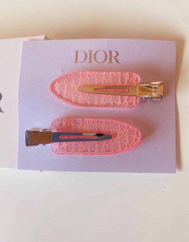 Pinzas para el pelo Dior rosas