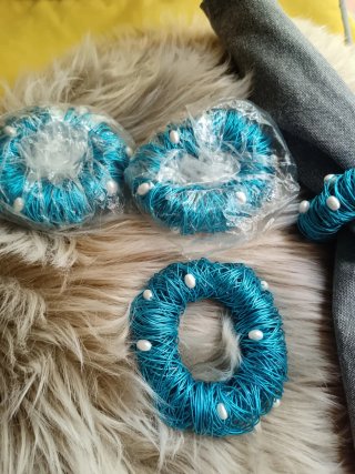 Porta servilletas decoración mesa azul