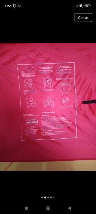 Cuna de viaje plegable