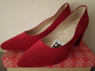 Zapatos de piel rojos mujer talla 38
