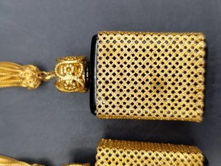 Set frascos perfumeros miniatura dorados