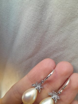 Orecchini vintage perle finte argento 925