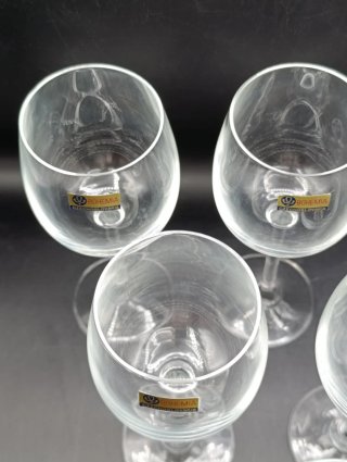 Set copas vino cristal Bohemia