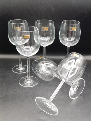 Set copas vino cristal Bohemia