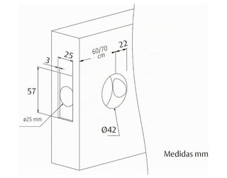 Manillas TESA Serie 3B Barcelona - Dorado Mate.