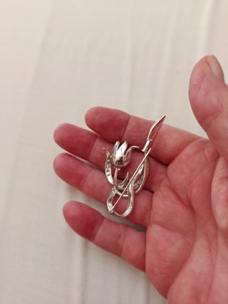 Broche Tulipan Taller Artesanía Plata