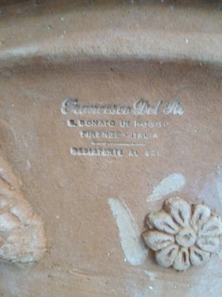 Vaso grande in terracotta decorato