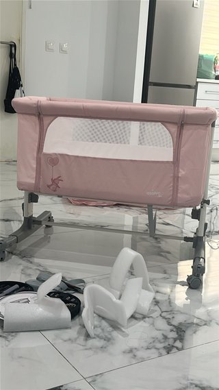 Minicuna bebé niña rosa Asalvo