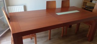 Mesa comedor extensible madera