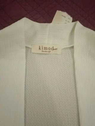Sobrecamisa blanca manga corta estilo japonés