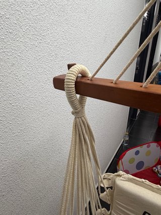Silla hamaca colgante macramé con cojín
